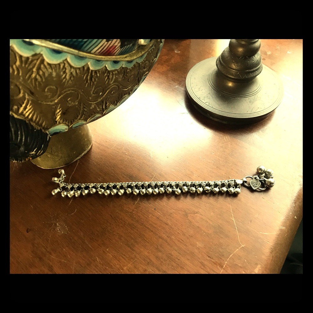 Vintage silver Indian baby anklet/adult bracelet